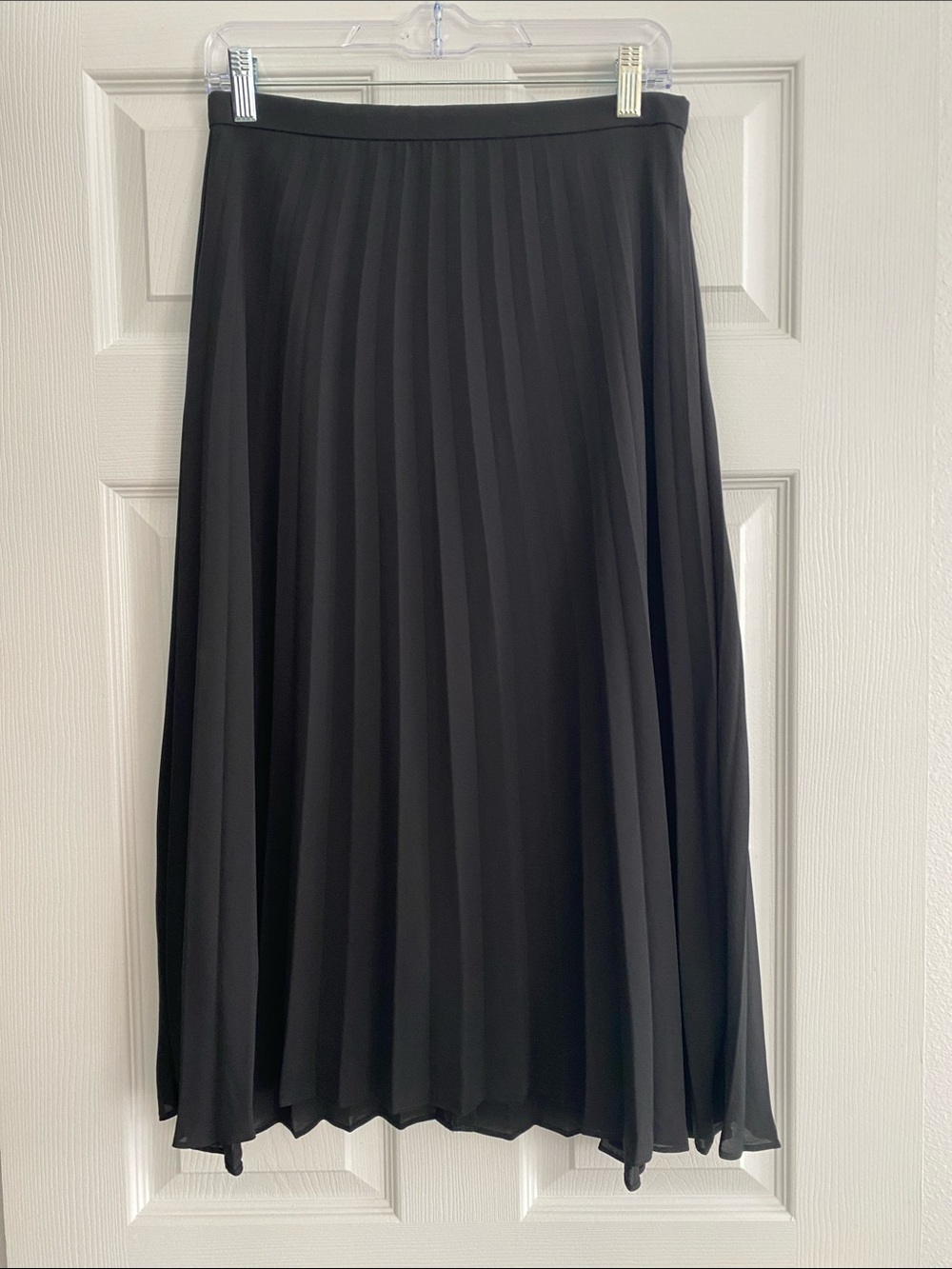 J. Crew Black Pleated Midi Skirt Size 4